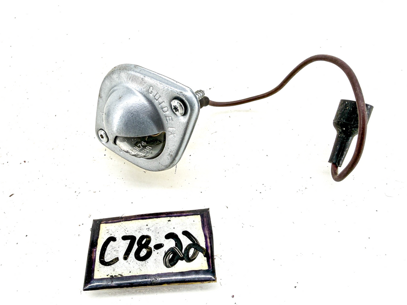 NOS Vintage Guide IX SAE L64 License Plate Light Cover GM Chevy GMC Truck C78-22