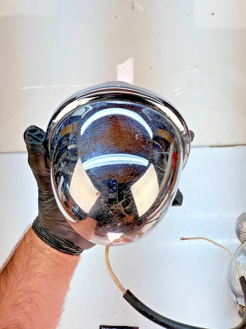 Vintage PAIR 1940s 1950s Bolt-On Spotlights GM Bomb Hot Rat Rod USA B83-64