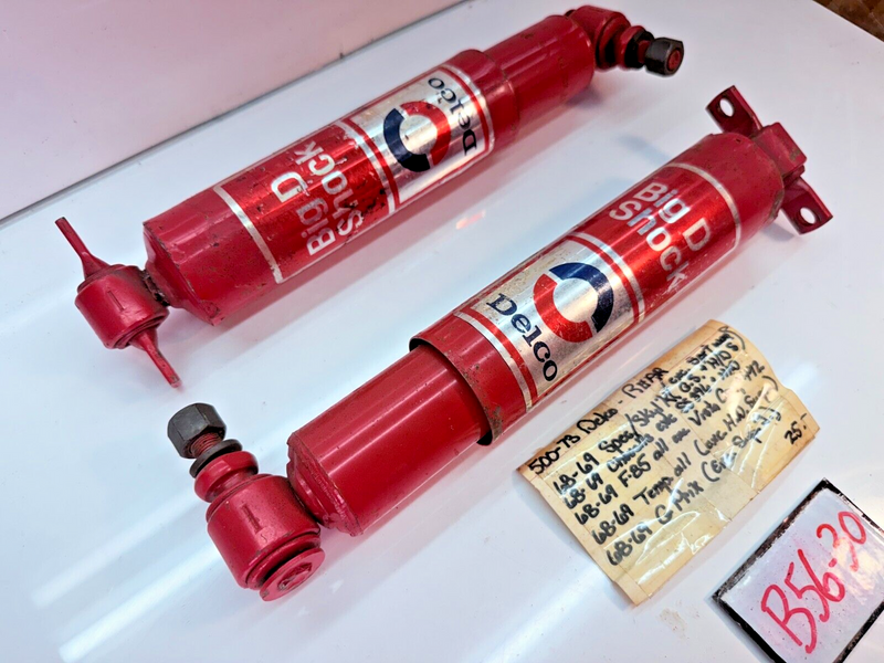 NOS VINTAGE DELCO GM BIG D REAR Shocks 1968 - 1969 CHEVELLE F-85 PRIX B56-30