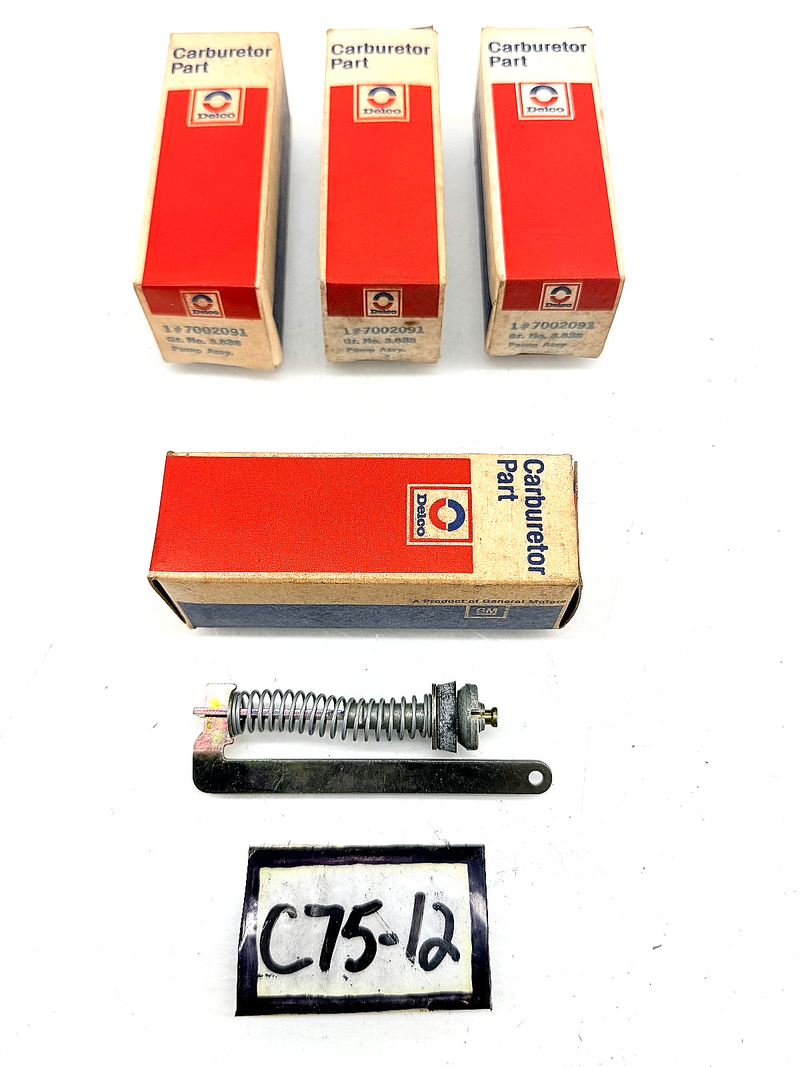 (4) NOS Vintage GM Rochester Carb Accelerator Pumps Delco 7002091 C75-12