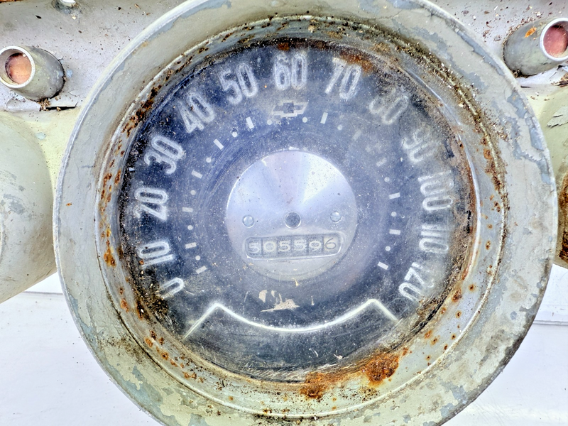 OEM 1957 Chevrolet Belair Instrument Cluster Speedo Fuel Temp Gauges C25-4
