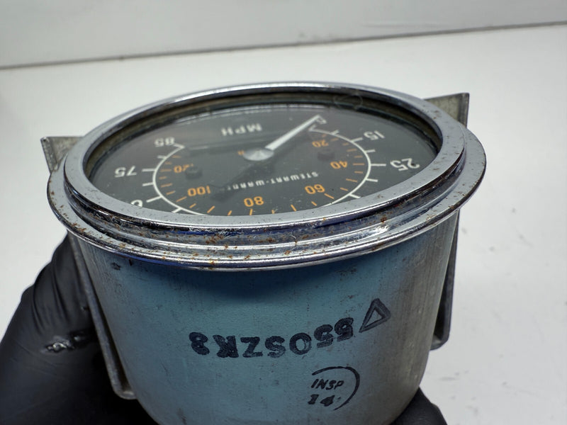 Vintage Original Stewart Warner 85mph Speedometer 550 SZ K3 B41
