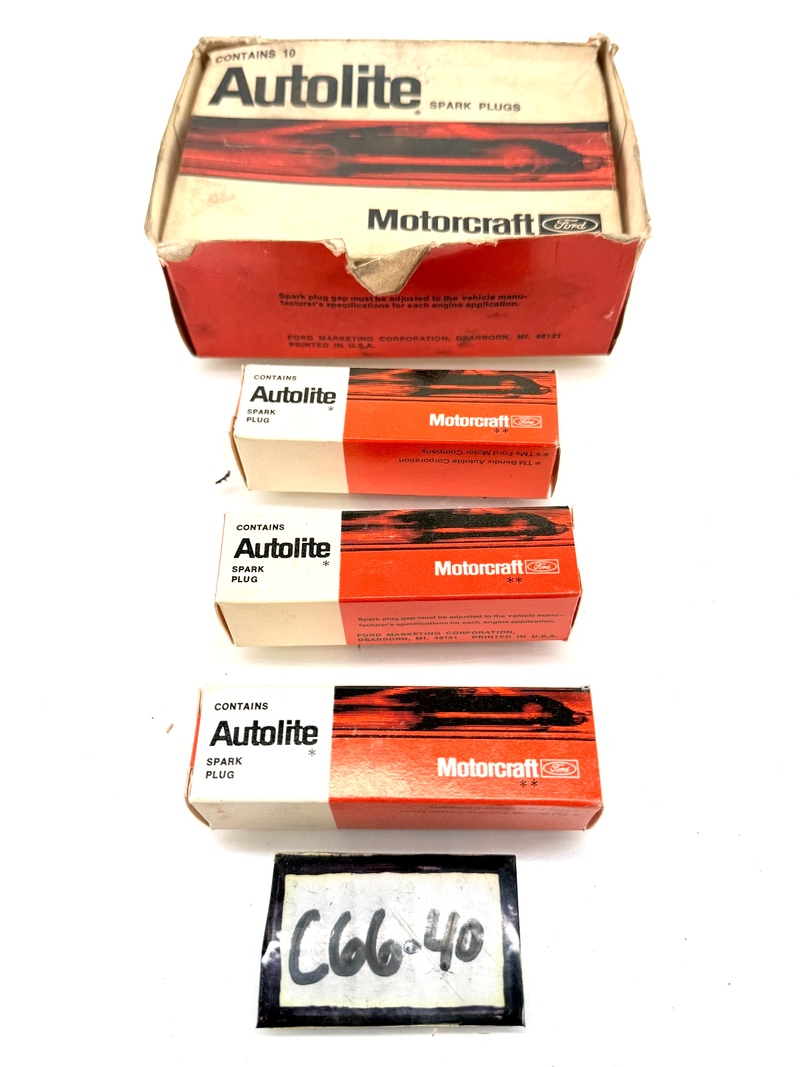 (3) Vintage NOS Autolite BTF42 156 Spark Plugs C5TZ-12405A P350 F100 E100 C66-40