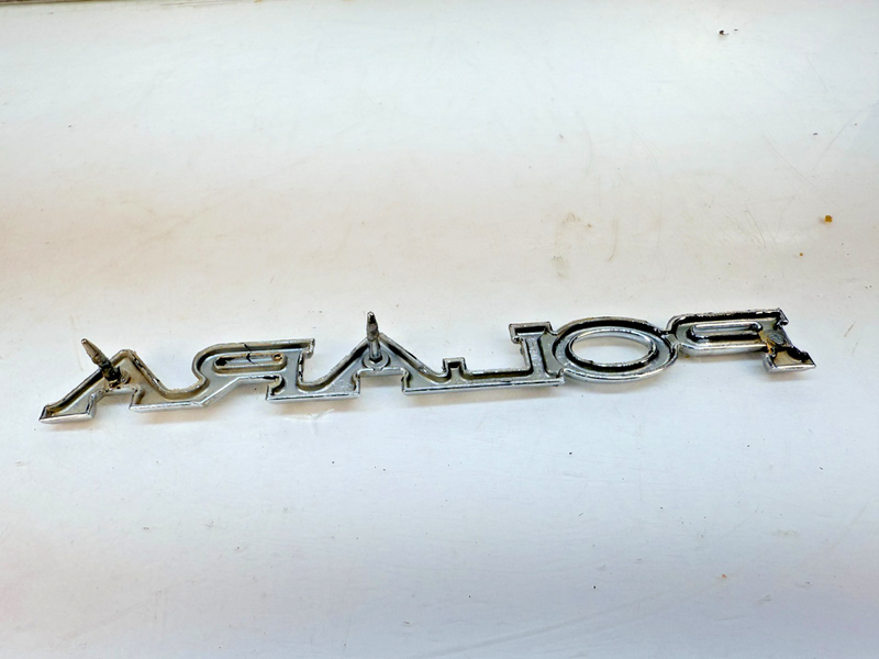 Vintage OEM Dodge 1966 POLARA Chrome Emblem Name Plate Badge 94200-2 E8-15