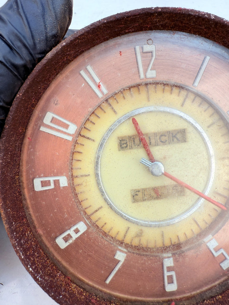 VINTAGE OEM 1947 BUICK DASH CLOCK ROSE GOLD B-23