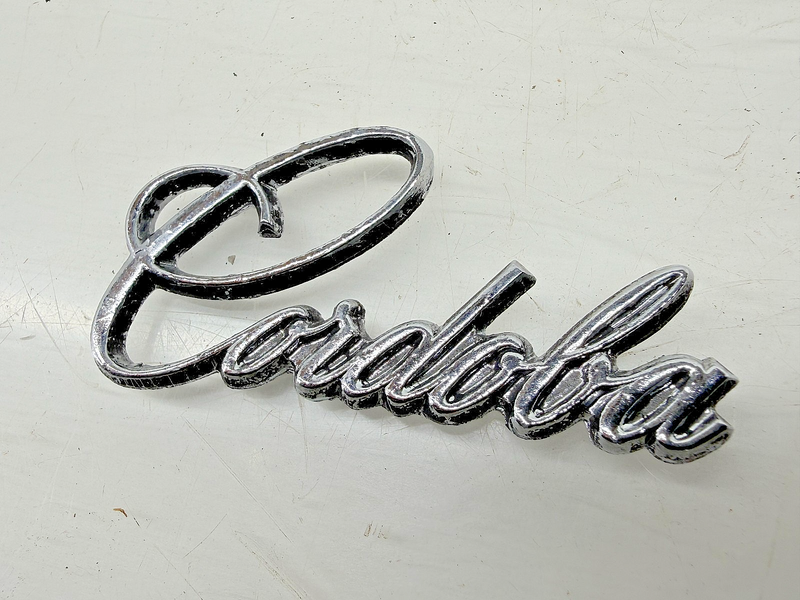 OEM 1975 - 1979 Chrysler Cordoba Glove Box Door Name Plate 3832109-18700 E9-19