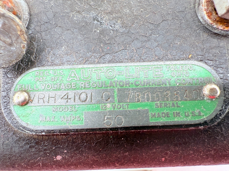 OEM Ford GPW Jeep Willys MB Slat Autolite Voltage Regulator VRH4101 1947 C35-10