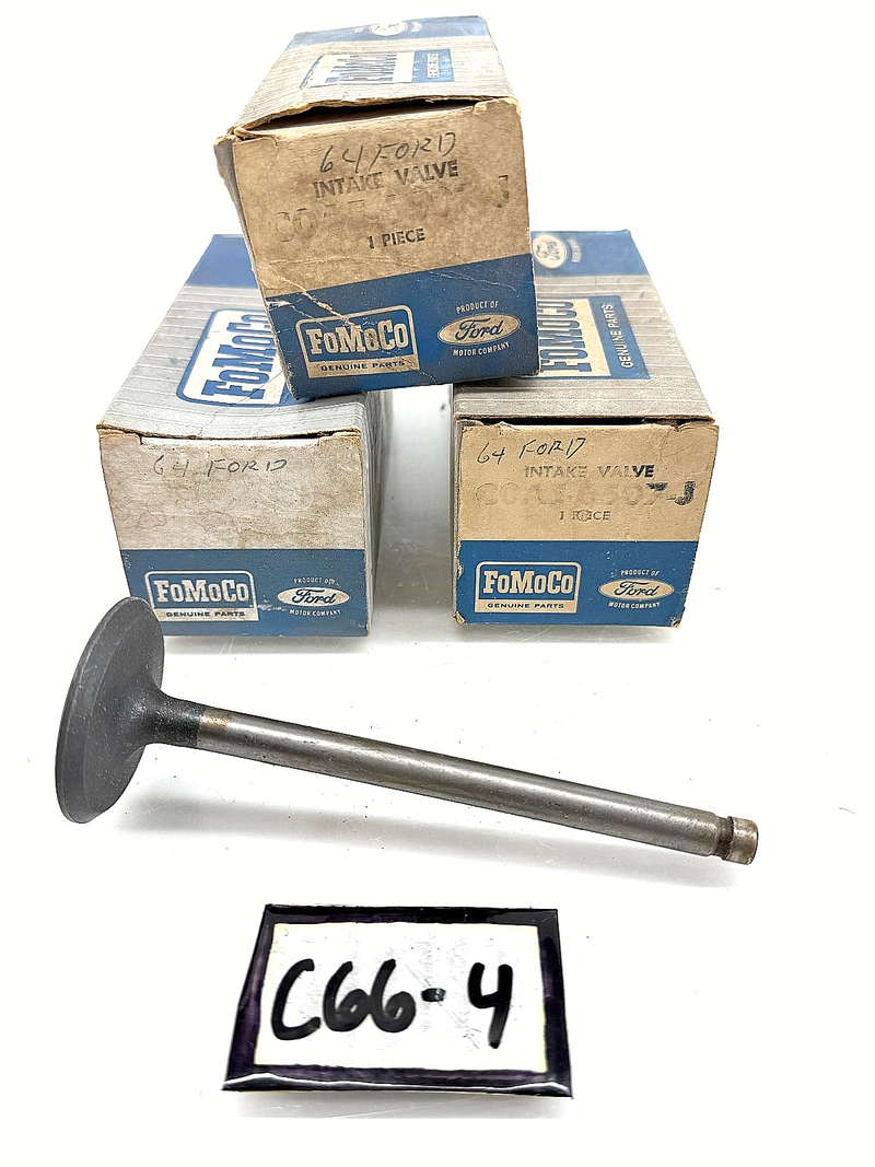 (3) NOS 1954 Ford 223 1955 1956 Ford 272 Exhaust Valves C0AE-6507-J C66-4
