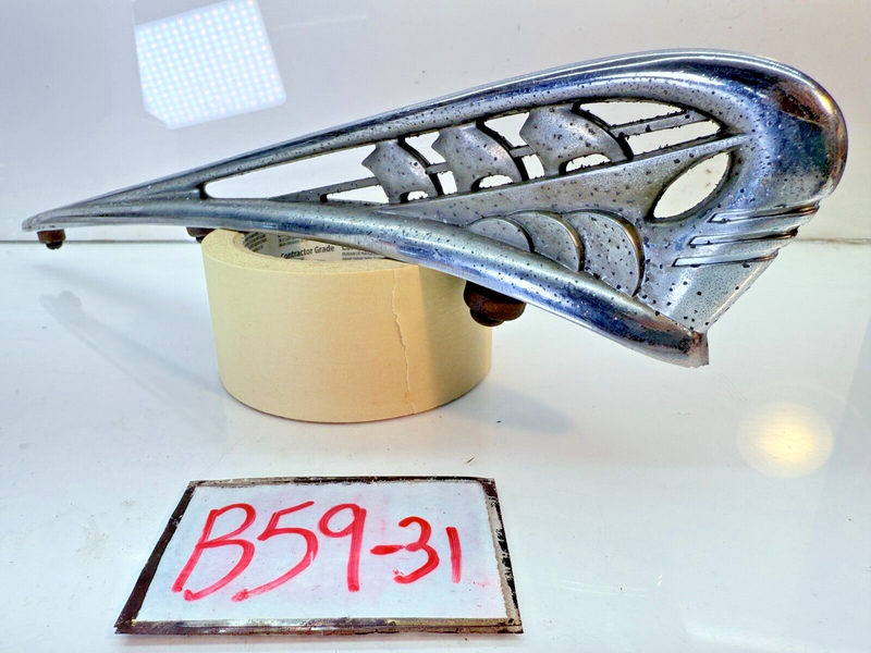Vintage OEM 1941 Plymouth Hood Ornament 901955 Chrome Sailing Ship 41 B59-31