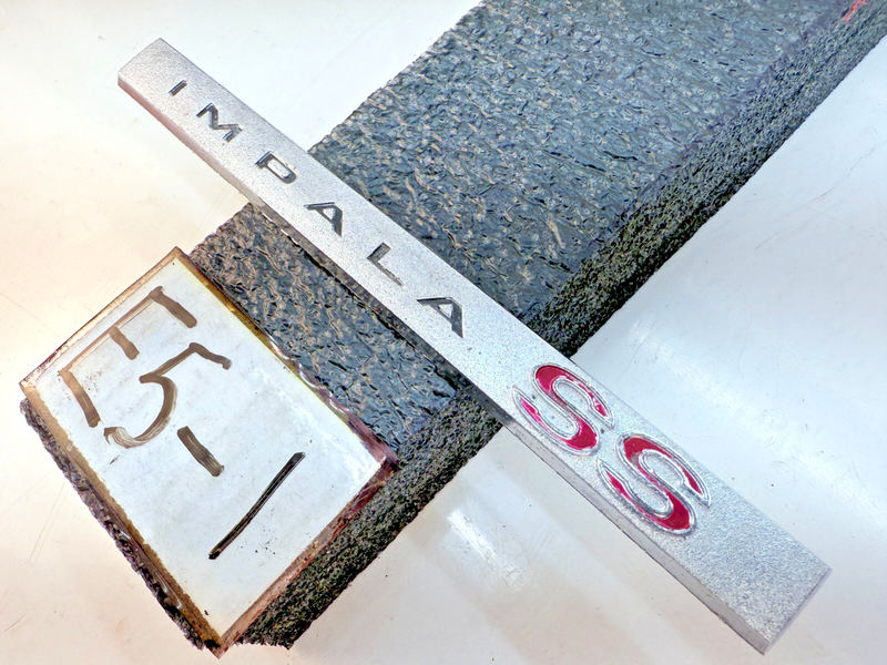 OEM 1966 Chevrolet Chevy Impala SS Glove Box Emblem Badge 3891457 E5-1