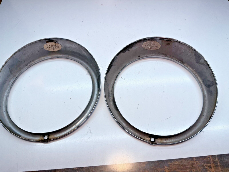 VW Headlight Trim Bezels Hella Set 311941175A Type 3 Squareback Notchback C7-1