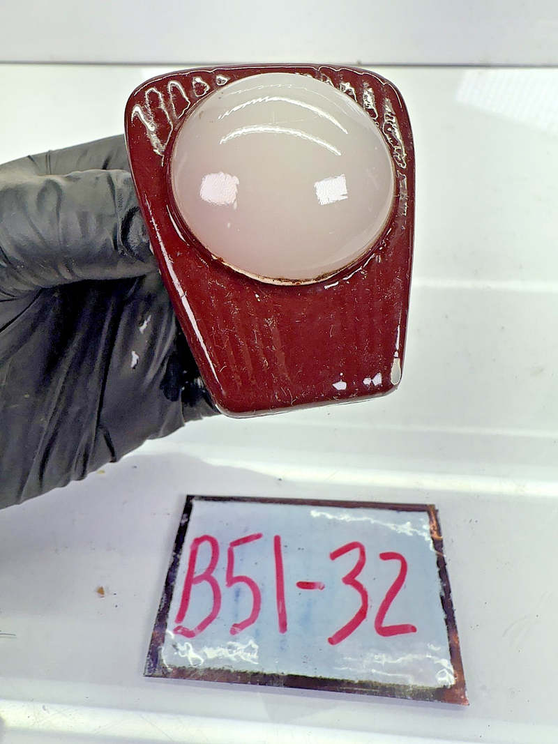 RARE Vintage GLASS Interior Dome Tag Light Car Truck HoT RaT RoD B51-32