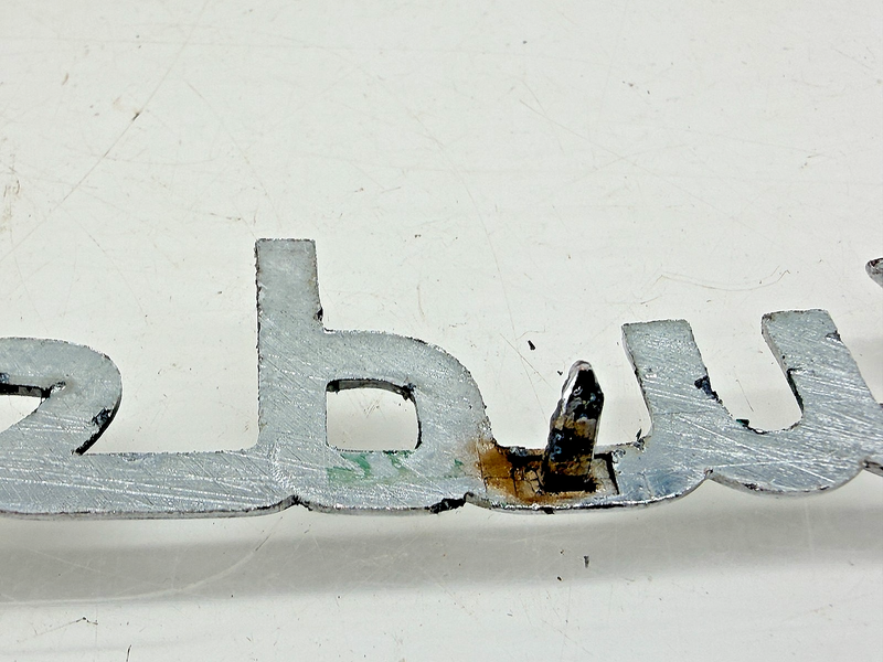 OEM 1956 - 1963 Studebaker Dry Desert Emblem Script Trunk Lid 1314300 E9-79