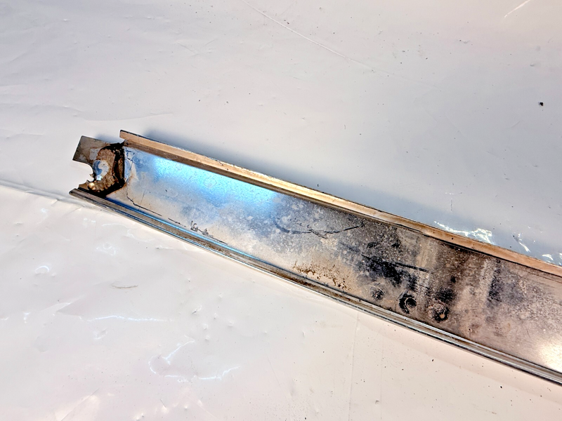 RARE OEM 1964 Ford Fairlane 500 Front Bumper Filler Panel TRIM MOULDING S1-69