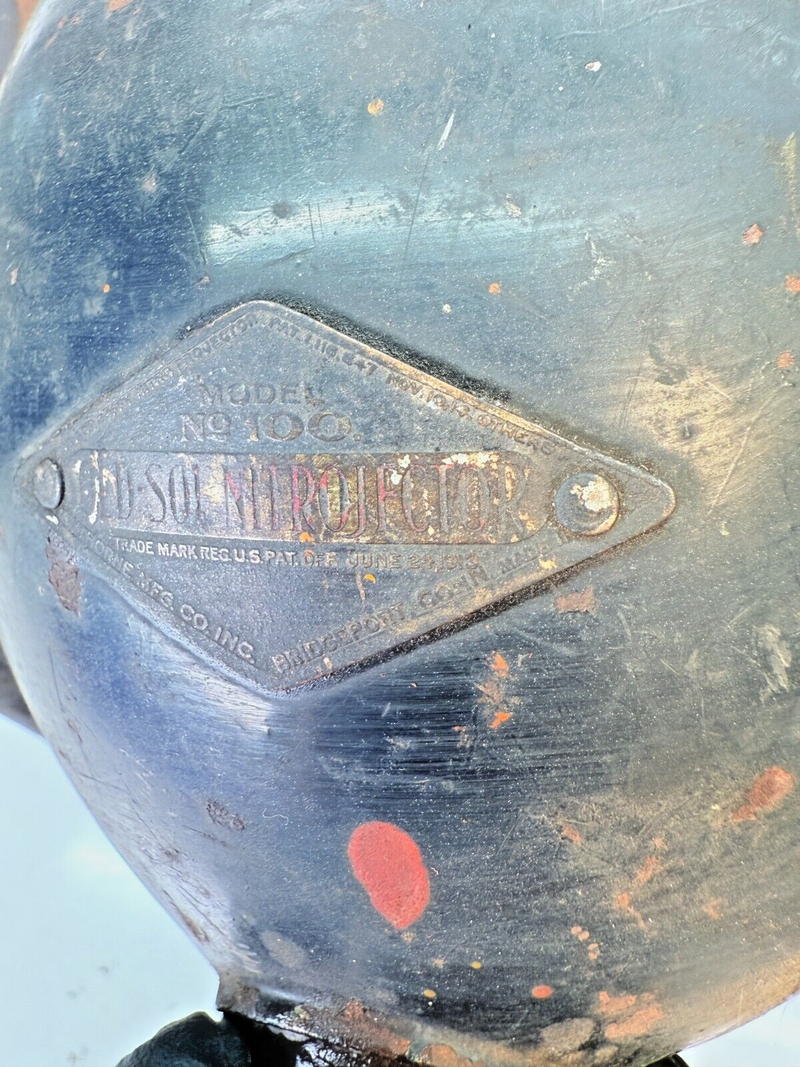 VINTAGE OLD CAR Search Light Old Sol Nitrojector Model# 100 PRE 1920's B58-1