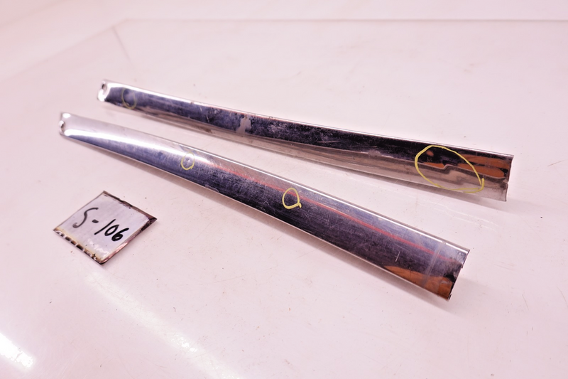 OEM 1960 - 1965 FORD FALCON PAIR A PILLAR WINDSHIELD MOULDING TRIM S-106