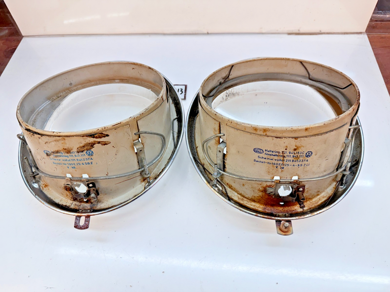 OEM 1946 - 1966 Volkswagen Type1 Bug Headlight Assembly Set PAIR B83-43