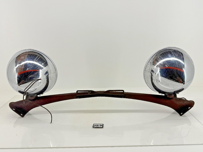 RARE OEM 1930's CM HALL HEADLAMPS & MOUNT BAR HEAD LIGHTS HOT RAT ROD U5B-118