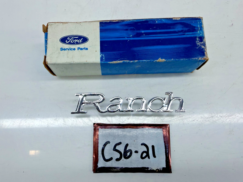 NOS 1973 - 1976 Ford Galaxie Station Ranch Wagon Emblem D3AZ-7125622-D C56-21