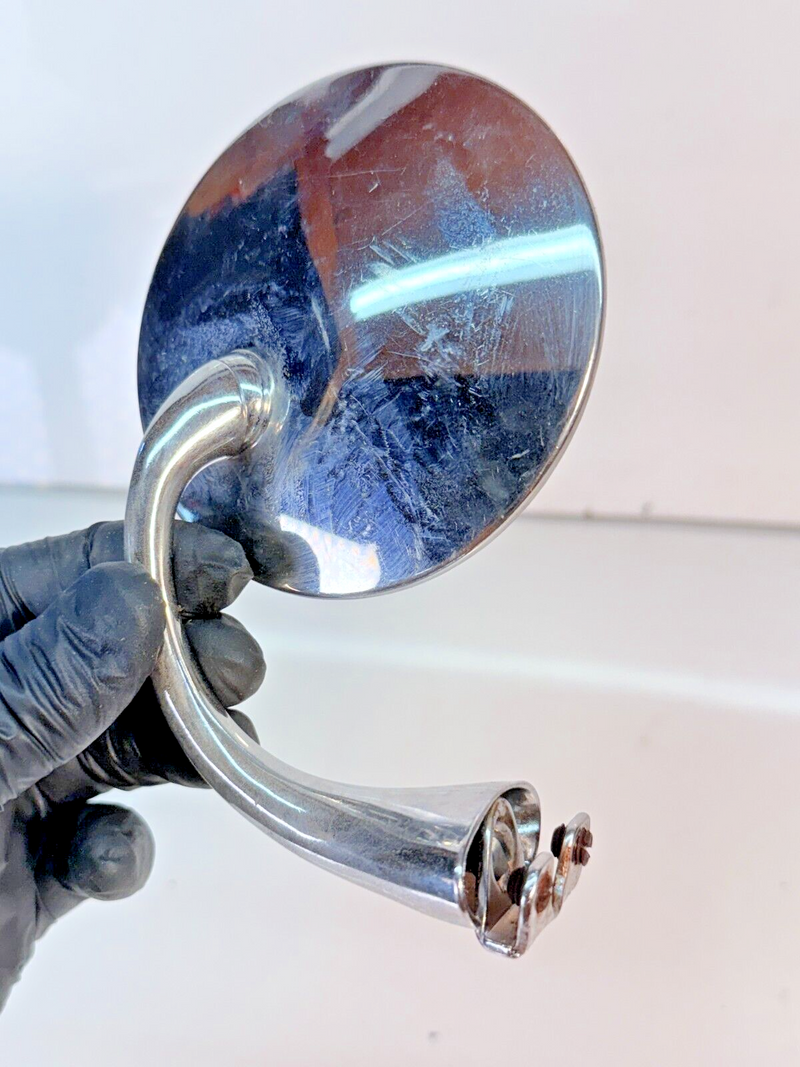 Vintage 1930's & 1940's Clamp On Chrome Side Mirror B55-15