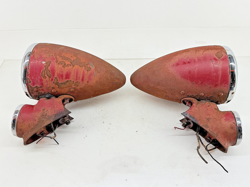 OEM 1938 - 1946 American LaFrance 500 600 Fire Truck Bullet Headlights Rat Rod