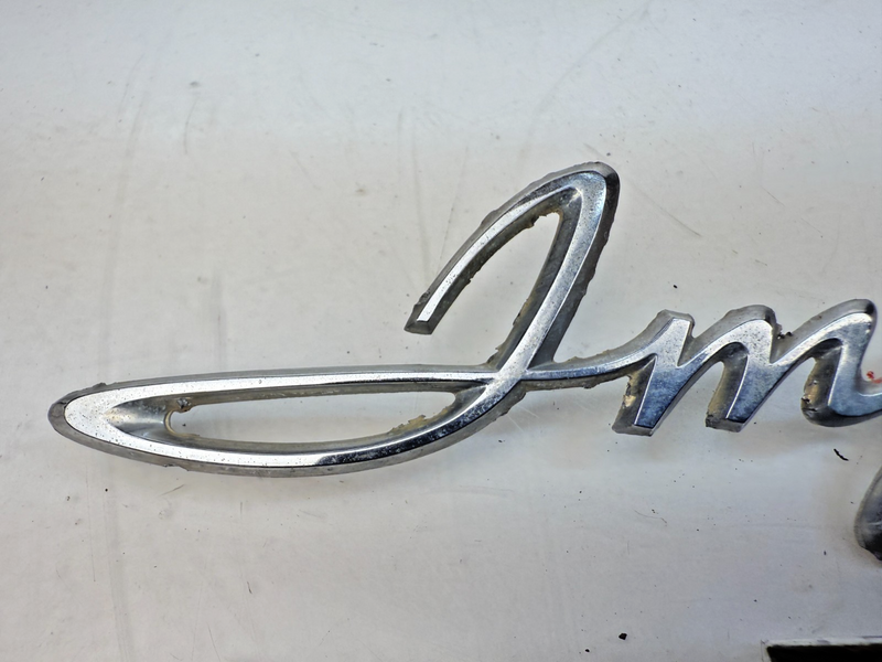 1961 - 1962 Chevrolet Impala Script Quarter Panel Chrome Emblem E7-65