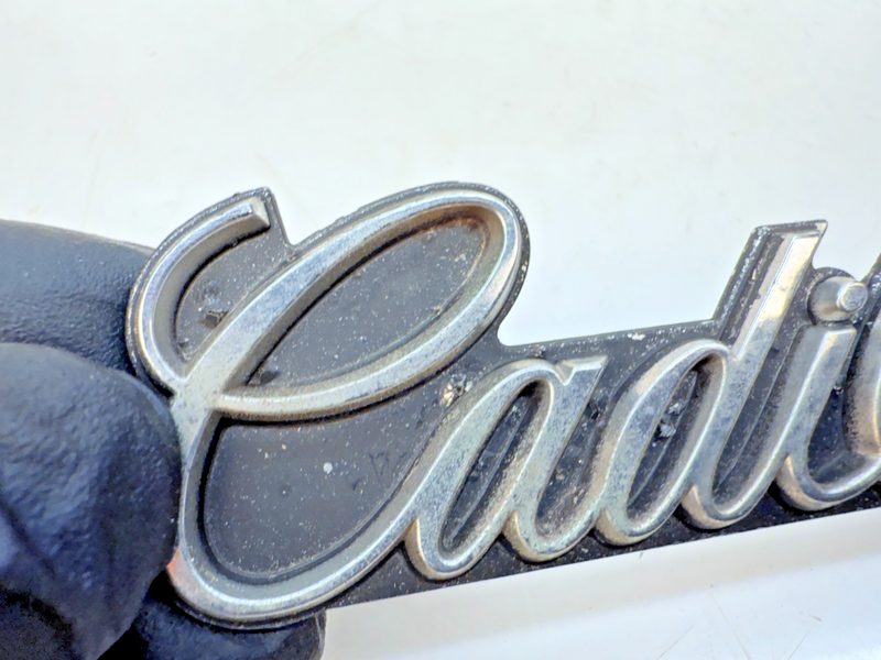 Large Cadillac Script Sign OEM GM Cadillac 1980 - 1992 Grille Script Emblem 1624421 Metal E6-3 ...
