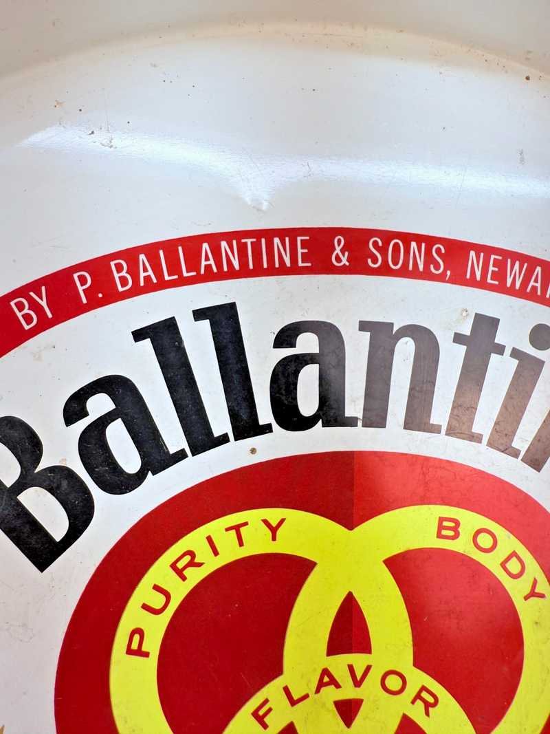 Vintage ORIGINAL Ballantine Beer Metal 13" Serving Tray L-923-B Tray-3