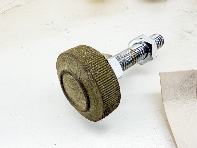 1937 - 1939 FORD OPEN CAR TOP HOLD DOWN SCREWS REPRO + 1939 WIPER KNOB C79-35