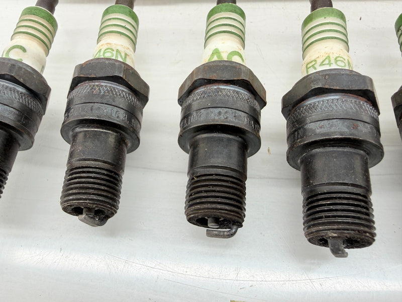 (8) 1960 - 1980 Green Ring AC "ACNITER" R46N Spark Plug GM # 5612826 C66-39