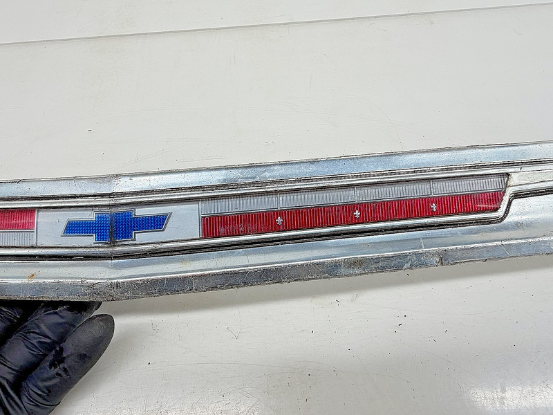 OEM 1964 Chevy Impala Belair Biscayne Hood Lip Molding Above Grille Aluminum