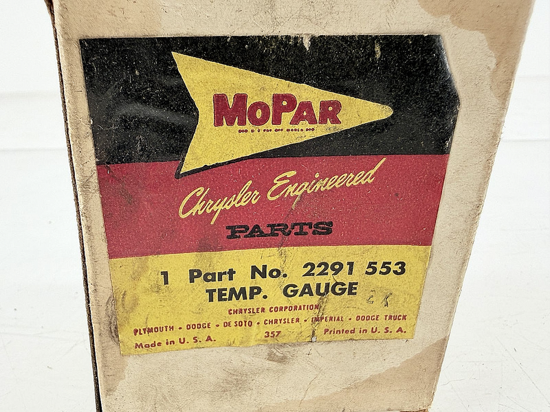 RARE NOS 1962 CHRYSLER IMPERIAL TEMPERATURE DASH GAUGE MOPAR 2291553 C77-19