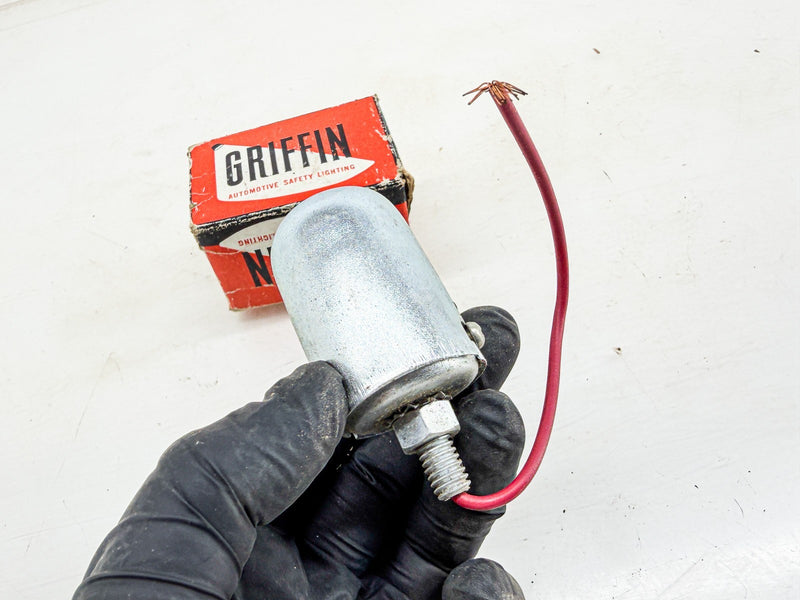 NOS 1940S 1950S GRIFFIN CHROME BACKUP LICENCE LAMP IN BOX RAT ROD C79-8