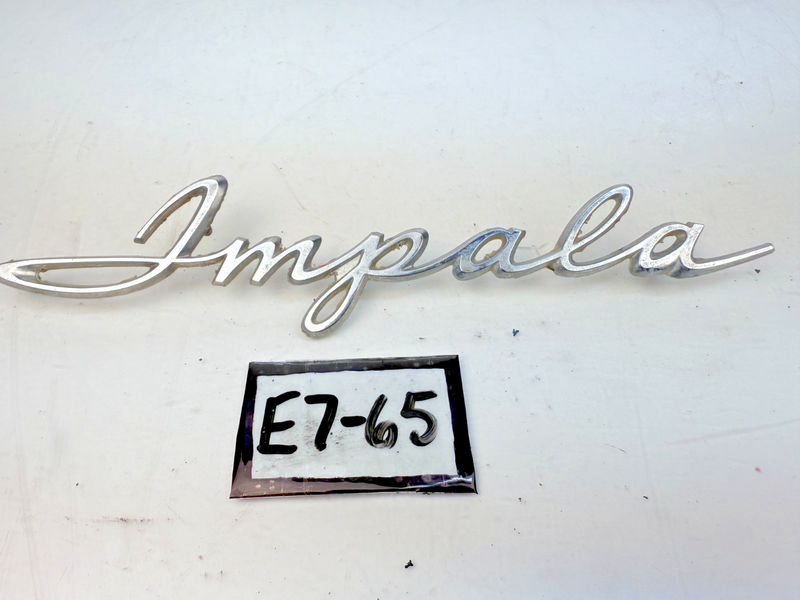 1961 - 1962 Chevrolet Impala Script Quarter Panel Chrome Emblem E7-65