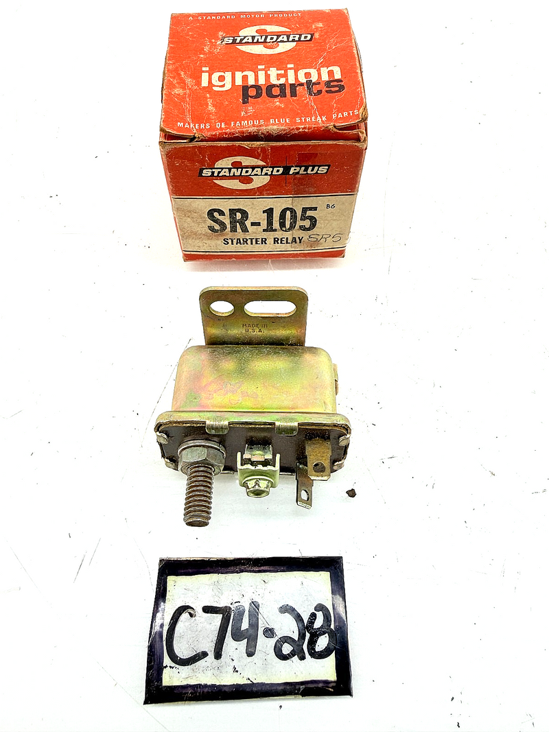 NOS 1965 - 1976 CHRYSLER DODGE PLYMOUTH STARTER RELAY SR-105 C74-28