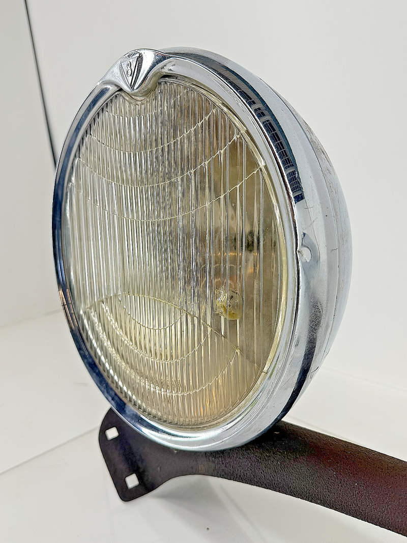RARE OEM 1930's CM HALL HEADLAMPS & MOUNT BAR HEAD LIGHTS HOT RAT ROD U5B-118