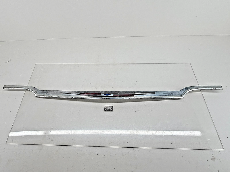 OEM 1964 Chevy Impala Belair Biscayne Hood Lip Molding Above Grille Aluminum