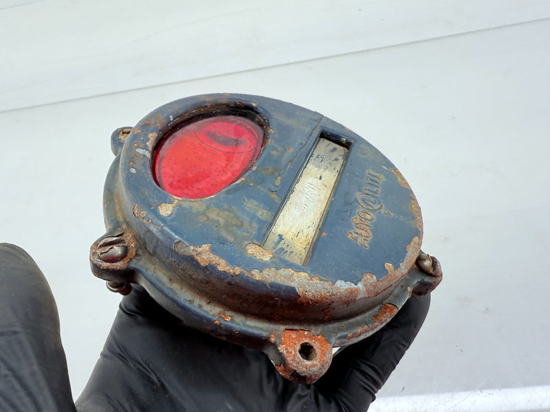 OEM 1950's Kaiser Willy M38 MC Jeep Rear Stop Light Turn Signal Lens Cover C40-6