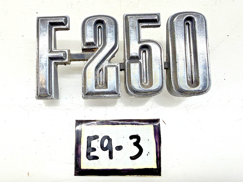 OEM 1970 Ford F-250 Front Fender Emblem KBC-40083 D4TB-16702-BA E9-3