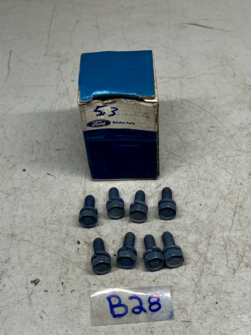 (8) NOS Ford N602549-S51M Clutch Pressure Plate Metric Bolt M8x1.25x20mm B28-53