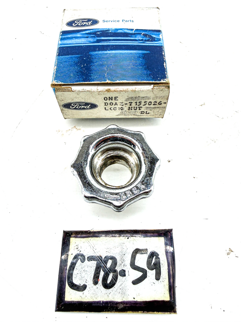 NOS 1969 1970 1971 1972 FORD MUSTANG TORINO LUGGAGE LOCK NUT D0AZ-7155026 C78-59