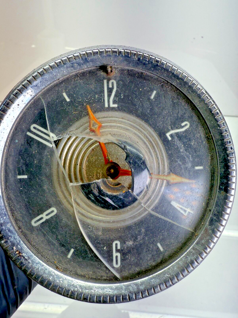 Vintage OEM 1955 Ford Clock Crown Victoria Fairlane Mainline 55 B52-15