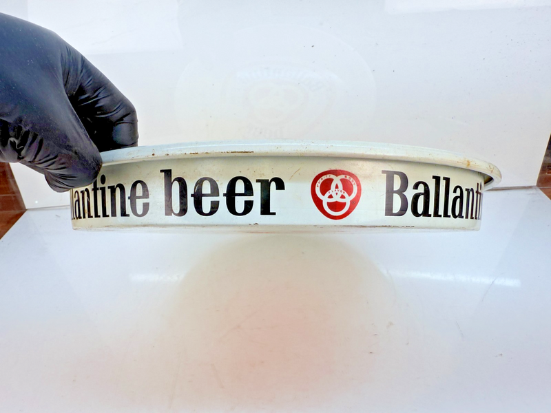 Vintage ORIGINAL Ballantine Beer Metal 13" Serving Tray L-923-B Tray-1