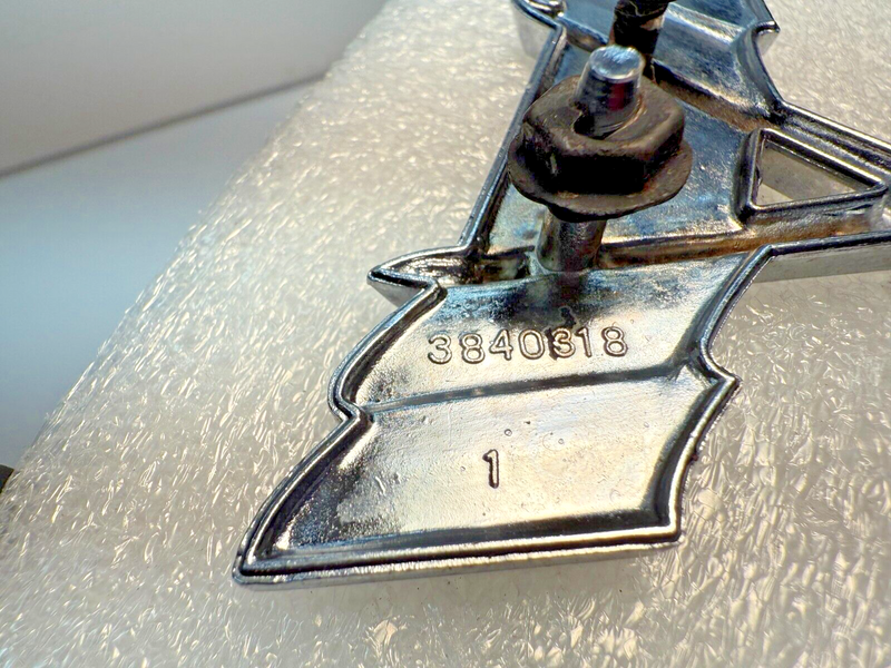 OEM GM Pair 1964 1965 1966 1967 Chevy V Flag Front Fender Emblem 3840318 B32-50