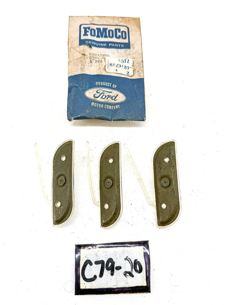 NOS 1965 Ford Truck F100 F250 F350 Retainer Pair C5TZ-8129120-A FoMoCo C79-20