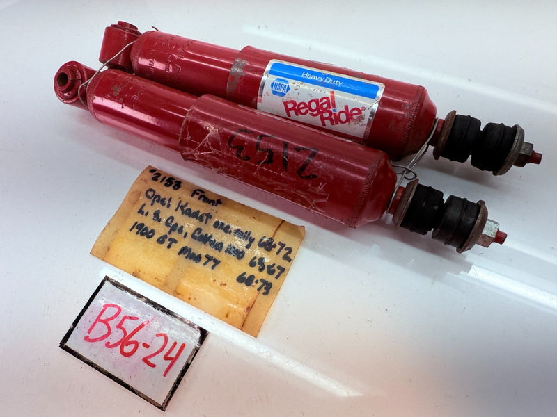 NOS VINTAGE PAIR FRONT Shocks 1963 - 1973 OPEL KADET 1900 GT B56-24