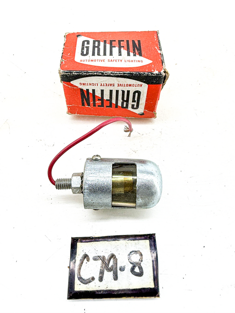NOS 1940S 1950S GRIFFIN CHROME BACKUP LICENCE LAMP IN BOX RAT ROD C79-8