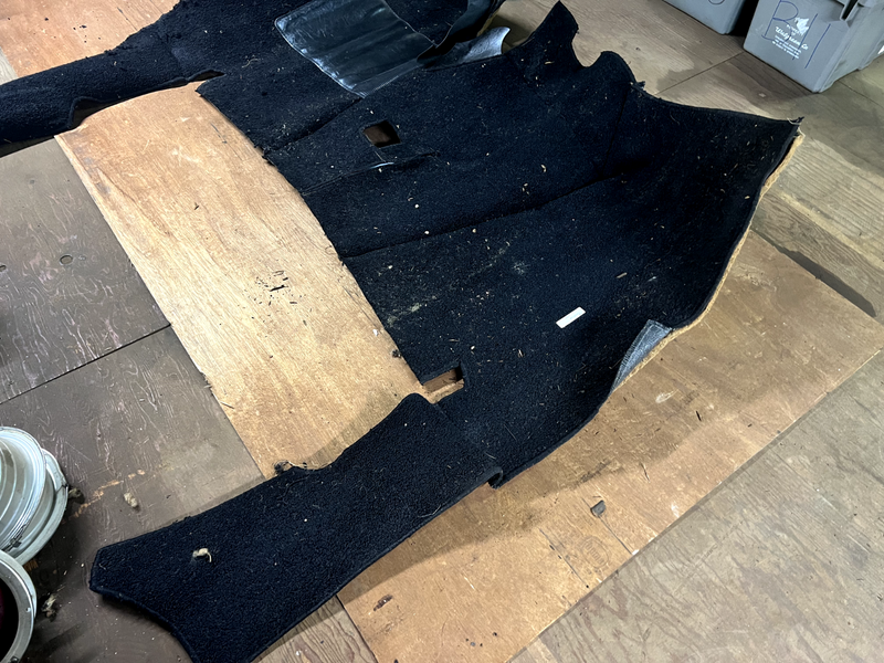 NOS 1955 1956 1957 Ford Thunderbird BLACK CARPET SET Floor Shift U1B-1