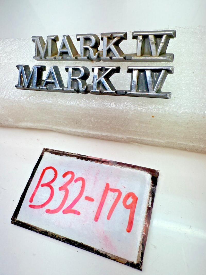 OEM Ford Lincoln MARK IV PAIR OF Car Emblem METAL Ford 1972 - 1976 B32-172