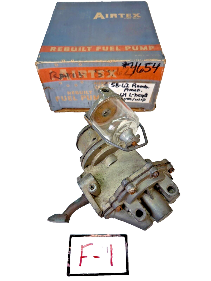 NORS Airtex REBUILT Fuel Pump 1958 - 1961 AMC American 6-cylinder 4654 59 60 F-1